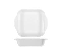 H&H Pirofila Porcellana Bianco Quadro Cm22