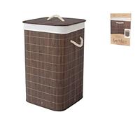 H&h portabiancheria quadro bamboo in bamb colore marrone