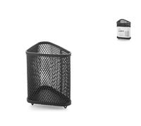 H&H Porta posate in rete di ferro nero cm 12x8x12,5.