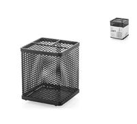 H&H Porta posate in rete di ferro nero cm 9,5x9,5x12.