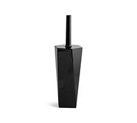 H&H Porta Scopino Wc in Plastica Forma Esagonale Colore Nero 36,5cm