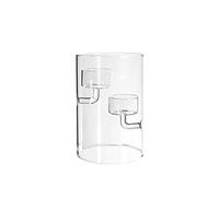 H&H Porta Tealight, Vetro, 2 Posti, cm10xH15