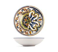 Set di 6 piatti fondi modello Positano in stoneware di cm 20