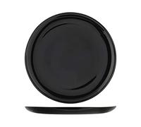 H&H Confezione 6 Piatti Pizza Premiere Vetro Opale, Nero, Cm 32 - 4914600