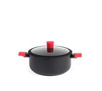 H&H Casseruola 2 Manici Antiaderente Pulse Con Coperchio Cm24