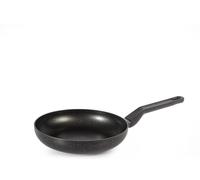 H&H-Quantum, Padella in Alluminio Antiaderente, Diametro 24cm, Compatibile con Induzione, Gas e Piastra Elettrica, Manico in Bakelite, Colore Nero con Spruzzatura Oro