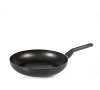 H&H-Quantum, Padella in Alluminio Antiaderente, Diametro 30cm, Compatibile con Induzione, Gas e Piastra Elettrica, Manico in Bakelite, Colore Nero con Spruzzatura Oro