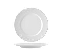 H&H Quebec Set Piatti Frutta, Ceramica Stoneware, Bianco, 6 unità