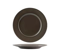 H&H Set 6 Piatti Frutta Quebec Stoare, Marrone, Cm 21 - marrone ceramica 7218603
