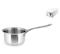 H&H Casseruola Inox Filo Rame 1 Manico, Grigio, 14 cm, 7,5 h - 7968214