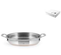 H&H Rame Tegame 2 Manici, Acciaio Inossidabile, Grigio