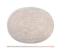 H&H RATTAN TOVAGLIETTA OVALE 45X35 CM BIANCA