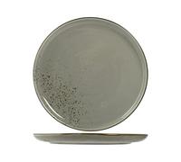H&H Reactive Set 4 Piatti Pizza, Stoneware, Grigio, 30.5cm