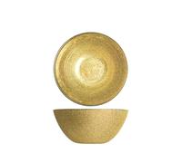 H&H-Regent, set 6 bowl, ciotole natalizie, in vetro, effetto glitter, oro, 15 cm