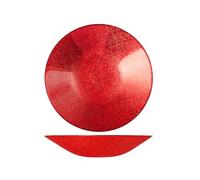 H&h set 6 piatti fondi regent rosso glitter cm22
