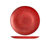H&h set 6 piatti piani regent rosso glitter cm28