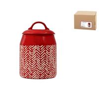 H&h rouge barattolo, stoneware, con coperchio, 13xh20cm