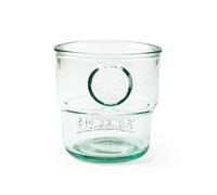H&H Ryci uth Set 6 Bicchieri in Vetro Riciclato, Impilabile, 320cc