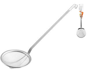 H&h Schiumarola Rete Inox Manico Lungo 18