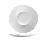 H&H-Selection, set 2 piatti, in porcellana di alta qualità, ø 31,5 cm, bianco, piatti da portata, piatti da presentazione, piatti professionali per ho.re.ca