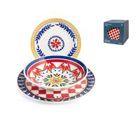 H&H Servizio Piatti, 18 Pezzi Dolce Vita, in Stoare, Decorato, Colori Assortiti - 1547400