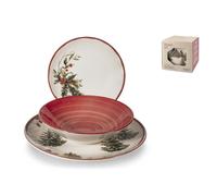 2x H&H Servizi 18 pezzi tavola Red Berries in stoneware decorato