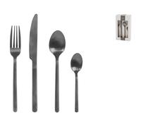 H&H Servizio 24 posate da tavola Pulse in acciaio inox finitura nero opaco