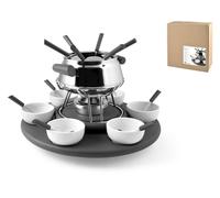 H&h servizio fonduta 23 pezzi acciaio inox antracite