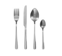 H&H Servizio Posate 24 Pezzi Brillant in Acciaio Inox - 6 Coltelli, 6 Forchette, 6 Cucchiai, 6 Cucchiaini da Caffè - Finitura Lucida Brillante - Lavabile in Lavastoviglie - Elegante e Resistente