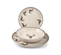 2x H&H Servizi 12 pezzi tavola Nordic Wild Mocha in stoneware