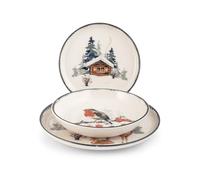 H&h servizio tavola natalizio 18 pezzi frosty
