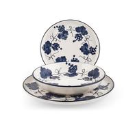 2x H&H Servizio tavola 18 pezzi Provence FANTASIA BIANCA BLU