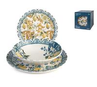 Servizio 18 pezzi tavola sicily in stoneware decorato.