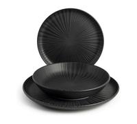 2x H&H Servizio 18 pezzi tavola Venere in stoneware dalla finitura opaca con