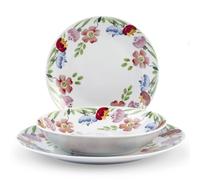 H&H, servizio tavola coupe Nuveau, 18 pezzi, in pocellana, decorato, lavabile in lavastoviglie