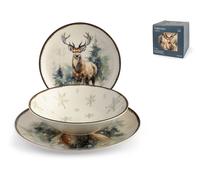 H&H Servizio Tavola Natalizio 18 Pezzi Alaska