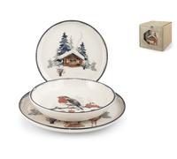 H&h servizio tavola natalizio 18 pezzi frosty