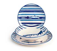 H&H Servizio Tavola 18 pezzi in stoneware decoro Puerto H&h