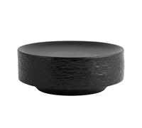 H&H Set 2 Alzate Skin Basse in Porcellana Nera - Dimensioni 15x6 cm - Lavabili in Lavastoviglie e Utilizzabili in Microonde - Eleganti e Compatte