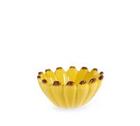 H&H Set 2 Ciotoline Banana in Stoneware Decorata - Ciotoline Colazione o Dessert - Ceramica Resistente - 13x6h cm - Design Frutta Colorato