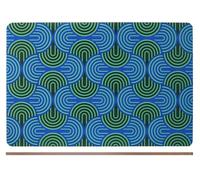 H&H Set 2 Tovagliette in Sughero Decoro Spirale 43x28 cm - Naturali, Resistenti e Antiscivolo, Ideali per Tavola, Cucina e Uso Quotidiano