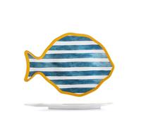 H&H Set 3 Piatti Pesce Marea In Melamina Cm 36