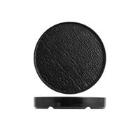 3 piatti tondo nero cm 22,5x3,5