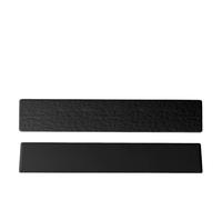 H&H, set 3 piatti rettangolari, in melamina, effetto ardesia, nero, 36x7xh5 cm
