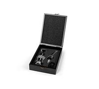 H&H Set 4 Pezzi Sommelier, Legno, Rettangolare, Nero, 19x8x27 cm