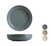 H&H Set 4 Piatti Fondi in Porcellana Pearl, Colori Assortiti, 19cm - multicolore porcellana 7284002