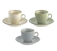 H&H 4 tazze caff porcellana pearl assortiti cc90, 7284059