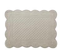 H&H Set 4 Tovagliette Americane Trapuntate in Cotone Tortora 45x33 cm - Eleganti, Lavabili a Mano, No Asciugatrice - Per Cucina, Sala da Pranzo, Colazione