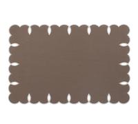 H&H Set 4 Tovagliette Colazione 45x30 cm in Cotone e Lino Marrone | Eleganti e Resistenti | Per Tavola Rustica o Moderna | Lavaggio a Mano Consigliato | No Asciugatrice