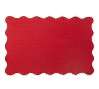 H&H Set 4 Tovagliette Colazione 45x30 cm in Cotone e Lino Rosso | Eleganti e Resistenti | Per Tavola da Pranzo o Cucina | Lavaggio a Mano Consigliato | No Asciugatrice